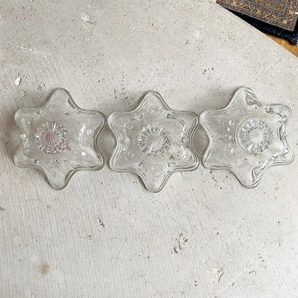 Vintage Set Of 3 Candlestick 6 Point Star 4‎ 1/2